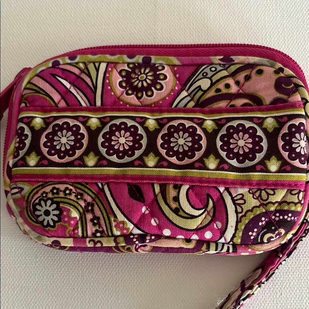 Vera Bradley Pink Patterned Wristlet - Picture 2 of 9